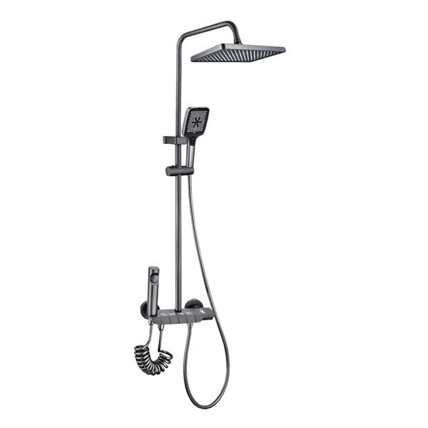 Columna Ducha con Teclado - Gun Metal
