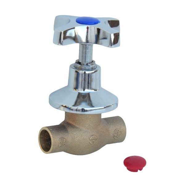 Llave Paso Camp. Cr.Man Cruz 1/2" Bronce