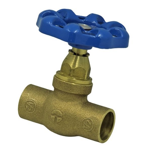 Llave Paso Cuello Corto 1/2" Bronce