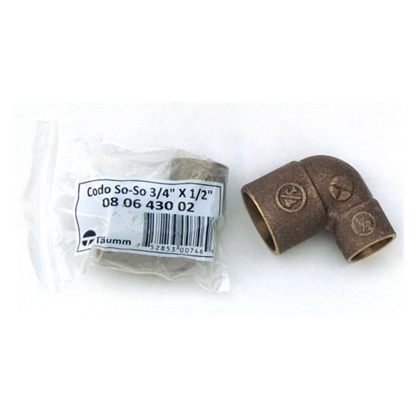 Codo So-So 3/4" x 1/2" Bolsa