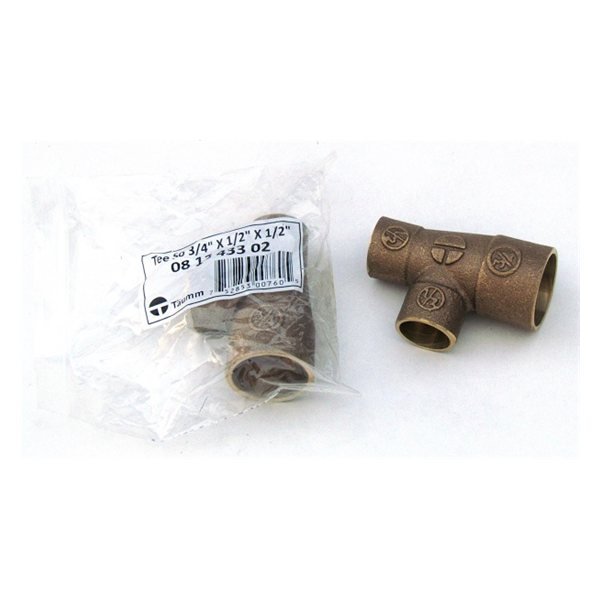 Tee So 3/4" x 1/2" x 1/2" Bolsa