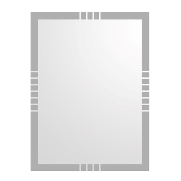Espejo 60x80 Rectangular 4 Franjas Azul