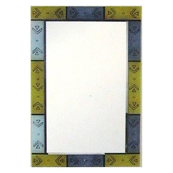Espejo 60x90 Rectangular Ocre-Celeste