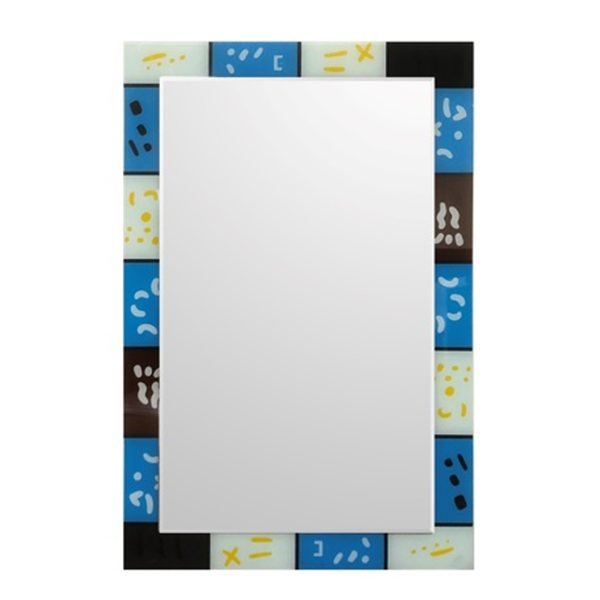 Espejo 60x90 Rectangula Borde AzulCelest